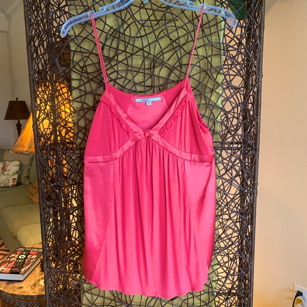 Coral ruffled cami